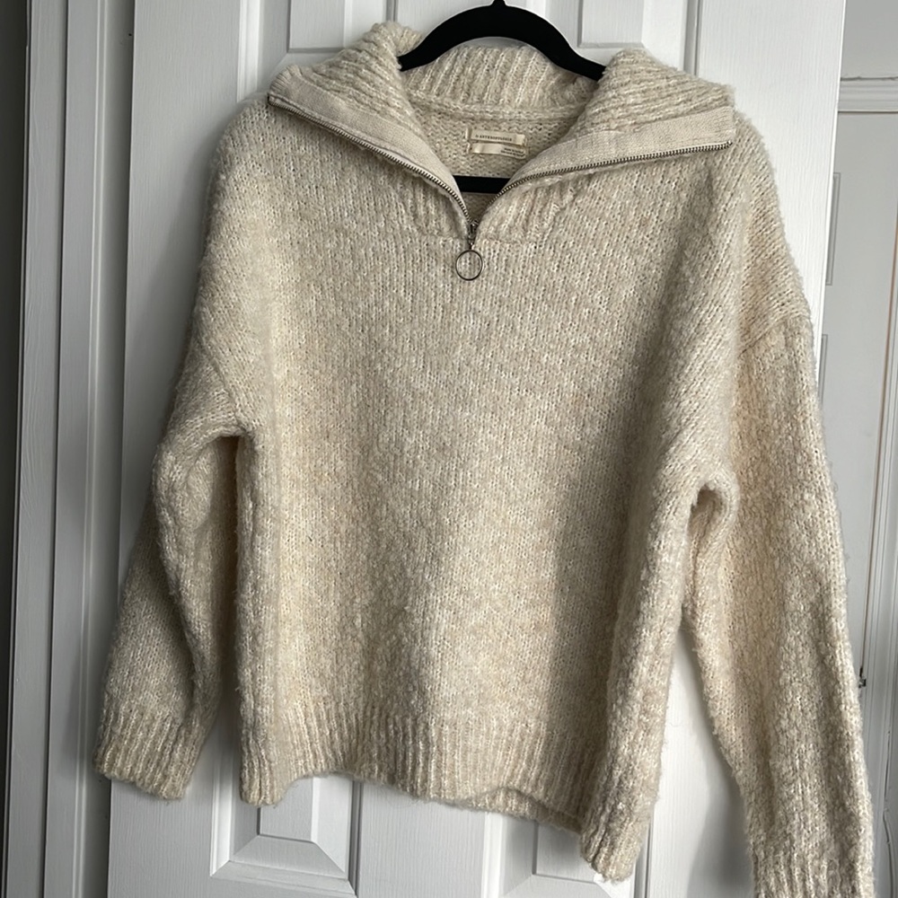 Anthropologie Half Zip Sweater
